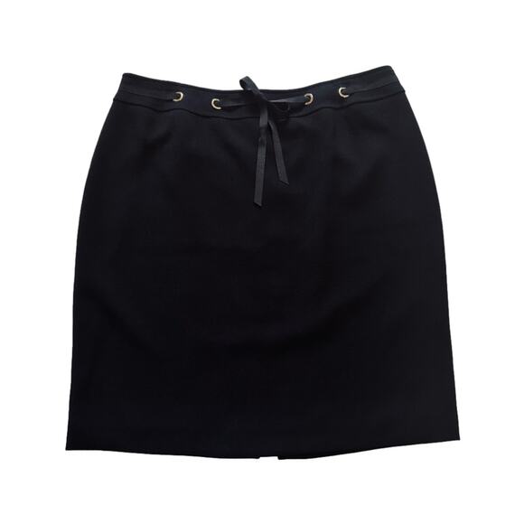 Tahari ASL Skirt Black Knee Length A-Line Business Career Work Skirt Size 14 - Picture 1 of 11